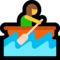 Woman Rowing Boat emoji on Microsoft